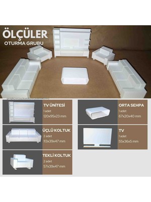 Home 1/20 Ölçek Mimari Iç Mimari Maket Diorama Salon/oturma Odası Mobilya Seti,tefriş