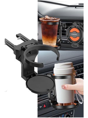 Gampus Katlanır Araç Klimaya Takılan Bardak Tutucu Şişe Termos Tutucu Araç Içi Portatif Bardak Standı