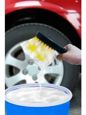 Gampus Sarı Jant Temizleme Fırçası Dip Köşe Sert Kıl Jant Temizleme Parlatma Fırçası