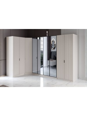 Doressa Riwa 9 Kapılı Köşe Gardırop