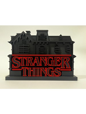 Antilop 3D Baskı Korku Temalı Dekoratif Tabela | Retro Neon Stil Masa & Raf Dekoru