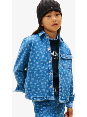 Tommy Hilfiger Overshirt Flower Aop Çocuk Mavi GÖMLEK.1A4