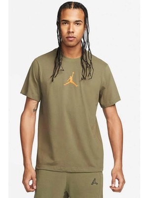 Nike Air Jordan Nba Jumpman Crew Mens Tee Grafik Baskılı Erkek Tişört Yeşil