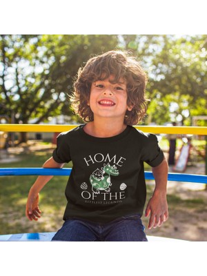 Tişört Kodu Home Of The Littlest Legends – Çocuk Siyah Tişört