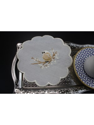 Nakışkonsept Kuş Desenli Kokteyl Peçete 6 Lı