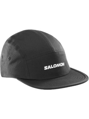 Salomon 5 Panel U LC2524400 Siyah Şapka Kadınlar İçin Standart Beden Rahat Kumaş Özellikli