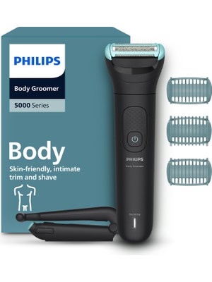 Philips 5000 Vücut Tıraş Makinesi, 3'lü Cilt Koruma Sistemi, Islak&Kuru, Sırt Başlığı, BG5475/15