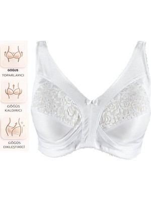 Bipamuk Kadın Dantelli Iç Giyim Minimiser Toparlayıcı Sütyen Göğüs Küçültücü Etkili