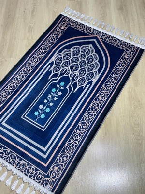 Dokuma Taban Örgü Püsküleri ve Ipek Kadar Yumuşak Yüzeyiyle Bambu Seccade Namazlık 80X125 cm Ramazan Umre Hac Hediyesi