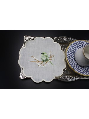 Nakışkonsept Kuş Desenli Kokteyl Peçete 6 Lı