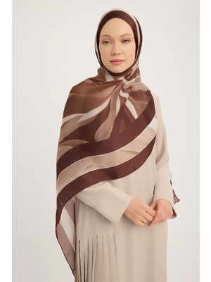 Schaless Göksel Gelgit - Bordo - Aurora Desenli Janjan Şal - 70X190 cm