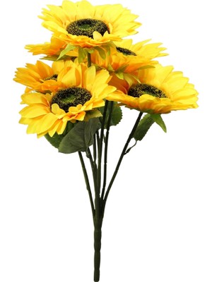 Dekorsende Yapay Ayçiçeği Demeti 7 Kafalı Sarı 50 cm