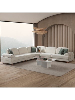Eymense Aries Modüler Köşe Koltuk Takımı L Beyaz