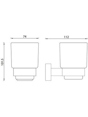 Bocchı Bocchi Ferrara Diş Fırçalık, Krom 3005 0003