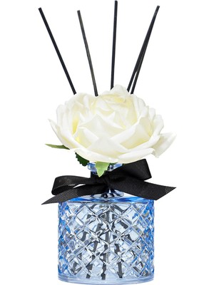 Missi Kristal Gül Serisi- Mavi Cam/vanilya Sandal Oda Kokusu