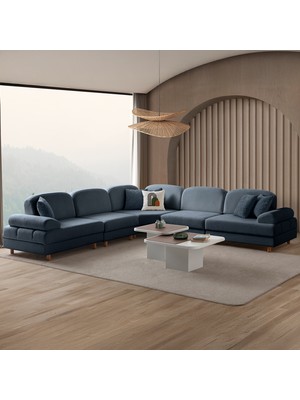 Eymense Aries Modüler Köşe Koltuk Takımı L Mavi