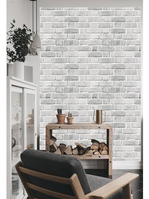 Tuğla Duvar Desen Silinebilir 5.2m² Nonwoven Dekoratif Duvar Kağıdı
