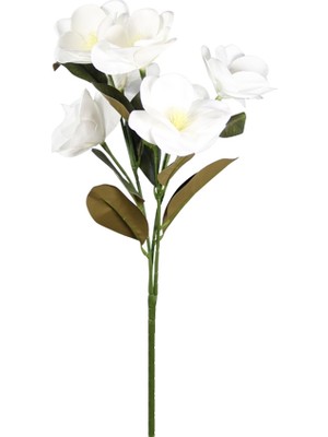 Dekorsende Yapay Manolya Demeti Islak Dokulu Beyaz 45 cm