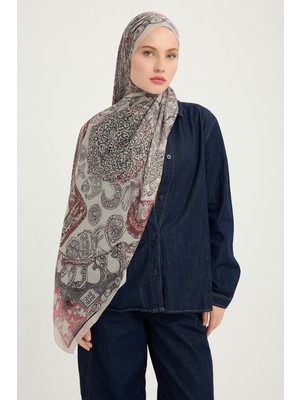 Schaless Sonsuz Aşk - Somon - Efilia Desenli Şal - 70X190 cm