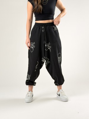 Cocopelli Kurukafa Desenli Kadın Spor Şalvar COC2733