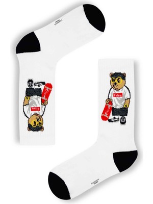 Carnaval Socks Kaykaylı Bear Desenli Tenis Çorap