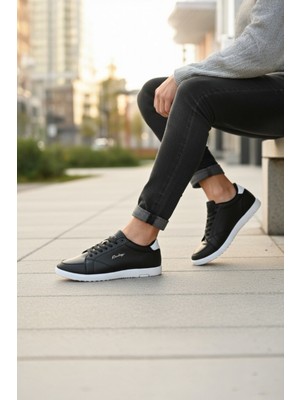 Enoch Erkek El Yazısı Nakış Detaylı Düz Tabanlı Günlük Casual Spor Ayakkabı Sneaker