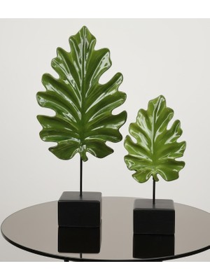 Akua 2’li Çınar Yaprağı Biblo Seti – Modern Dekoratif Obje