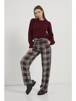 Shopping Shop Ekose Palazzo Pantolon Bordo