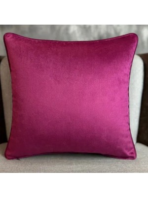 Gercella Keten 43X43 Kırlent Kılıfı 2'likırmızı Rengi Fermuarlı Evtex