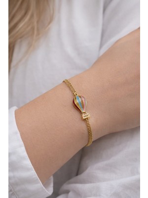 Feyz Tasarım Gold Kaplama Kapadokya Balon Charm Bileklik