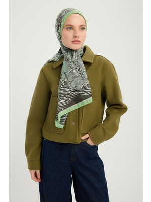 Schaless Sessiz Mevsimler - Yeşil - Efilia Desenli Şal - 70X190 cm