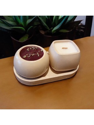 Celestia Dekoratif Lavanta ve Vanilya Kokulu Mum Set