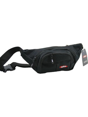 Go İthalat Bel Çantası 4 Fermuarlı Bölme   11 x 9 x 30CM (5468)