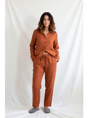 Jojomia Lona Kadın Keten Pijama Takımı