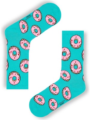 Carnaval Socks Donut Desenli Tenis Çorap