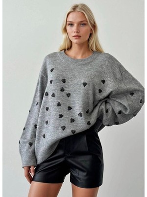 Bisou Kalp Detaylı Triko