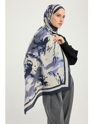 Schaless Özgür Fırçalar - Mor - Vierra Desenli Viskon Şal - 70X190 cm
