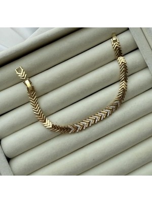 Xuping 3’lü V Taşlı Balık Sırtı Bileklik | Premium Şıklık