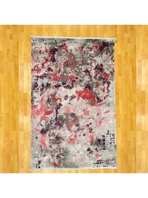 Mevlana Bazaar Renkli Soyut Çiçek Desenli Modern 160 x 230 Yün Halı