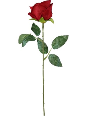Dekorsende Yapay Tek Dal Gül Kırmızı 50 cm