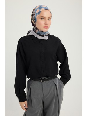 Schaless Pastel Yolculuk - Mürdüm - Efilia Desenli Eşarp - 90X90 cm