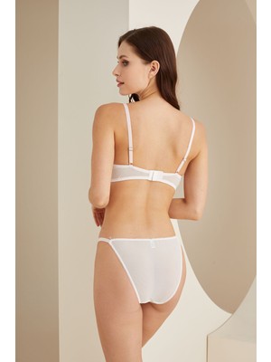 NBB Hafif Dolgulu Kaplı Tüllü Sütyen Külot Takım 4823