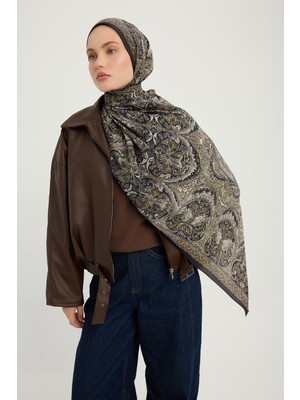 Schaless Ebedi Saraylar - Vizon - Vierra Desenli Viskon Şal - 70X190 cm