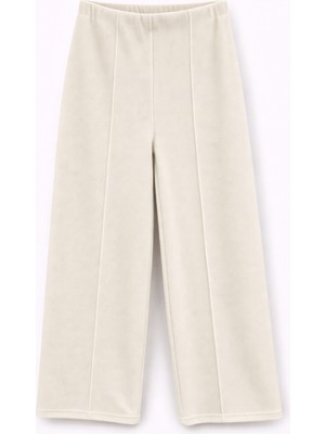 Mixray 4760 Kadın Bol Paça Dökümlü Beli Lastikli Selanik Pantalon Taş