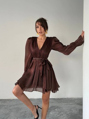 Salome Butik Şifon Mini Elbise