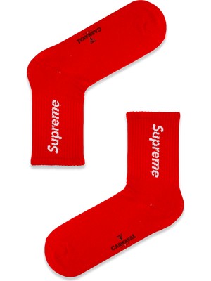Carnaval Socks pla,boy Logolu Beyaz Tenis Çorap