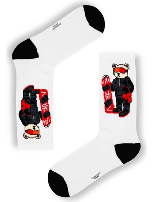 Carnaval Socks Kayaklı  Bear Desenli Tenis Çorap