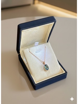 Ada Life Gümüş (Premıum Işıklı Kutulu) 925 Ayar Gümüş Elips Kolye