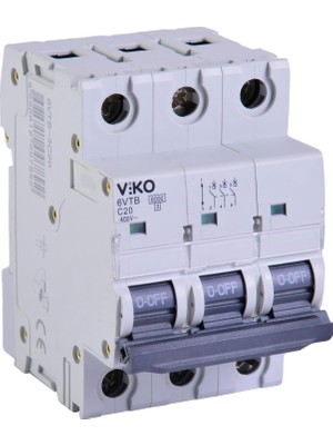 Storemax 6VTB-3C20 Otomatik Sigorta 6ka C Tipi 3 Kutup 20A