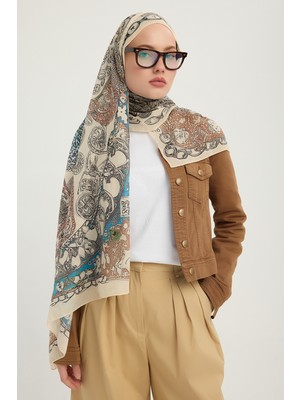 Schaless Sonsuz Aşk - Vizon - Efilia Desenli Şal - 70X190 cm